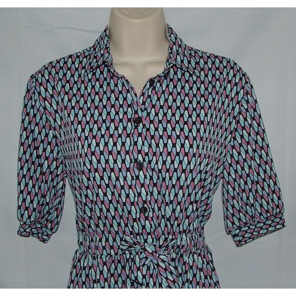 Girl Sz XXL (16) Multicolored Elastic Waist Knee Length Fit & Flare Dress KIDPIK - Picture 2 of 4